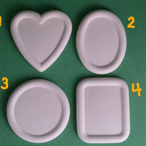 Photo Frames, Heart, Oval, Round and Rectangle, Ceramic Bisque Unpainted Ready to Paint DIY
