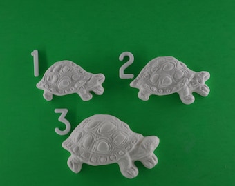 Sea Turtles, Various Sizes, Ceramic Bisque Unpainted Ready to Paint DIY