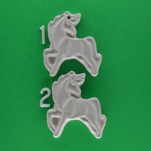 Mystical Unicorn, 2 1/2&quot;, Ceramic Bisque Unpainted Ready to Paint DIY
