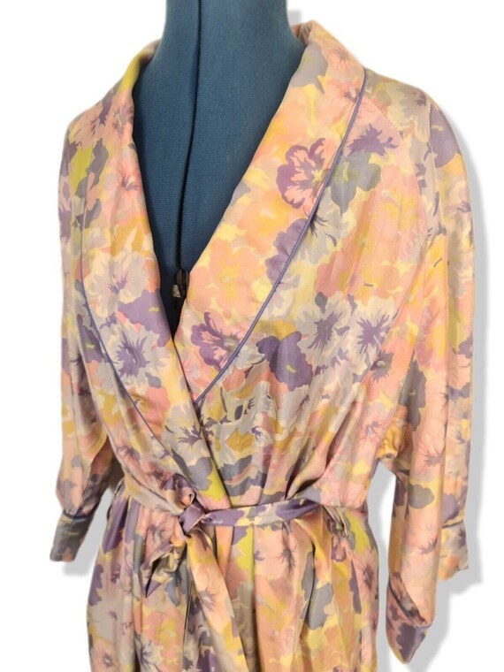 Vintage Dressing Gown 1950s Original Pastel Tie Waist… Gem