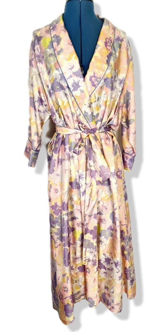 Vintage Dressing Gown 1950s Original Pastel Tie Waist… Gem