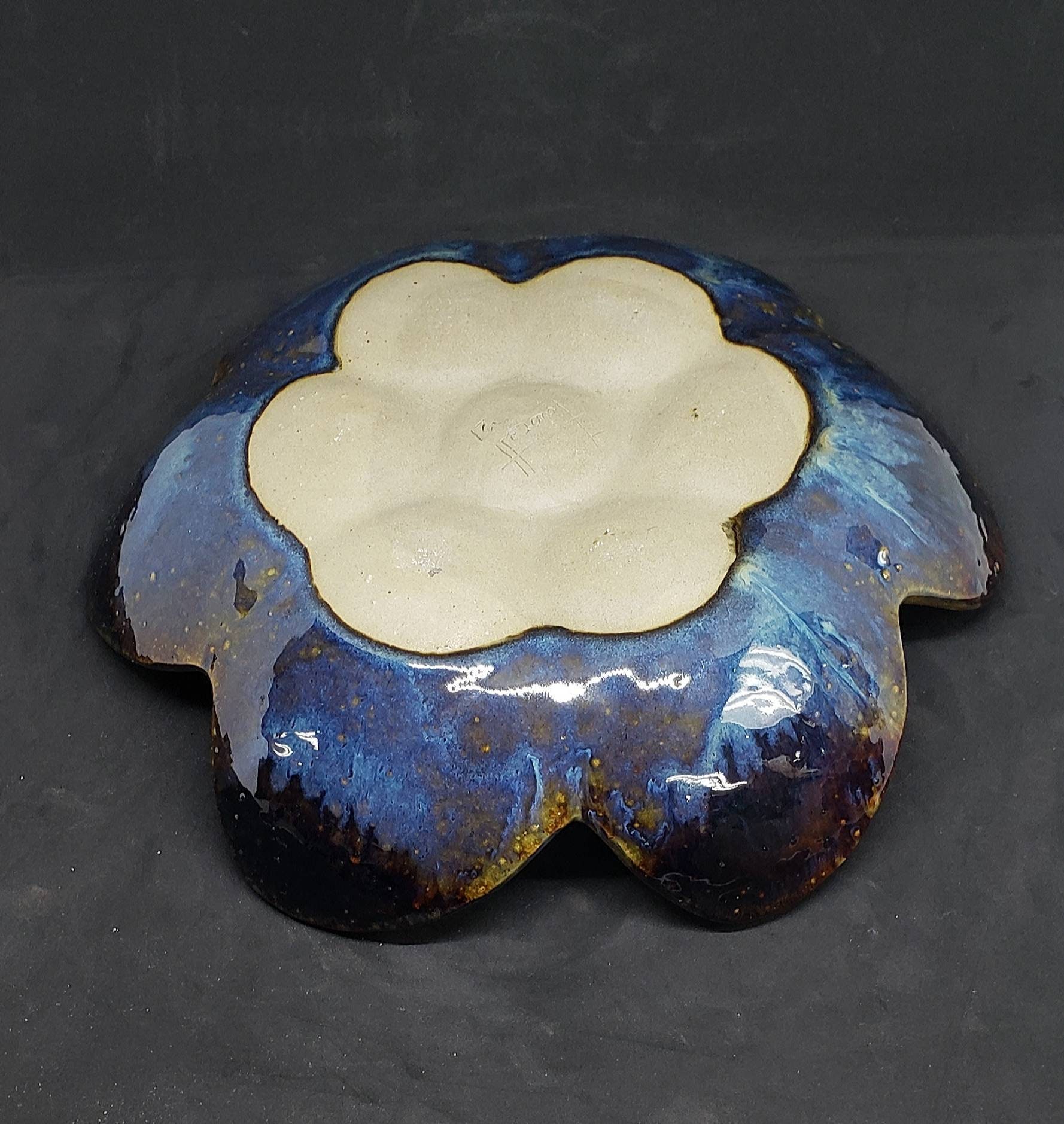 Textured Pottery Bowl With Embossed Shell Pattern Unique Etsy UK