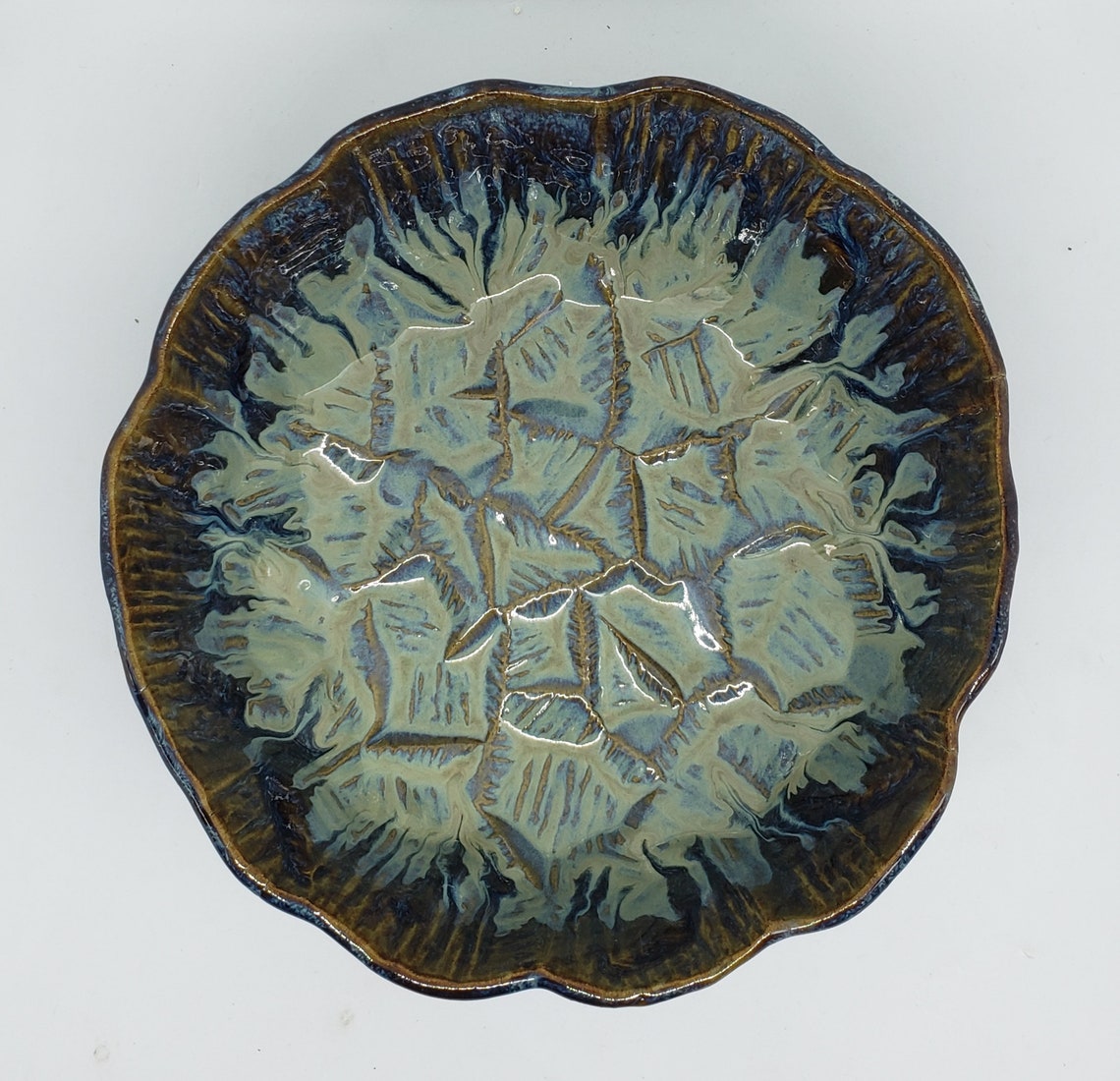 Textured Decorative Pottery Bowl Angular Clay Bowl Etsy