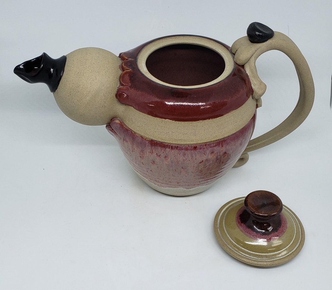 Designer Teapot Funky Pottery Unique Clay Teapot Hand Etsy