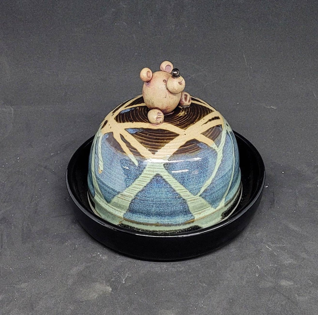 Bear Butter Dish Pottery Butter Dish Unique Butter Dish Wheel Thrown