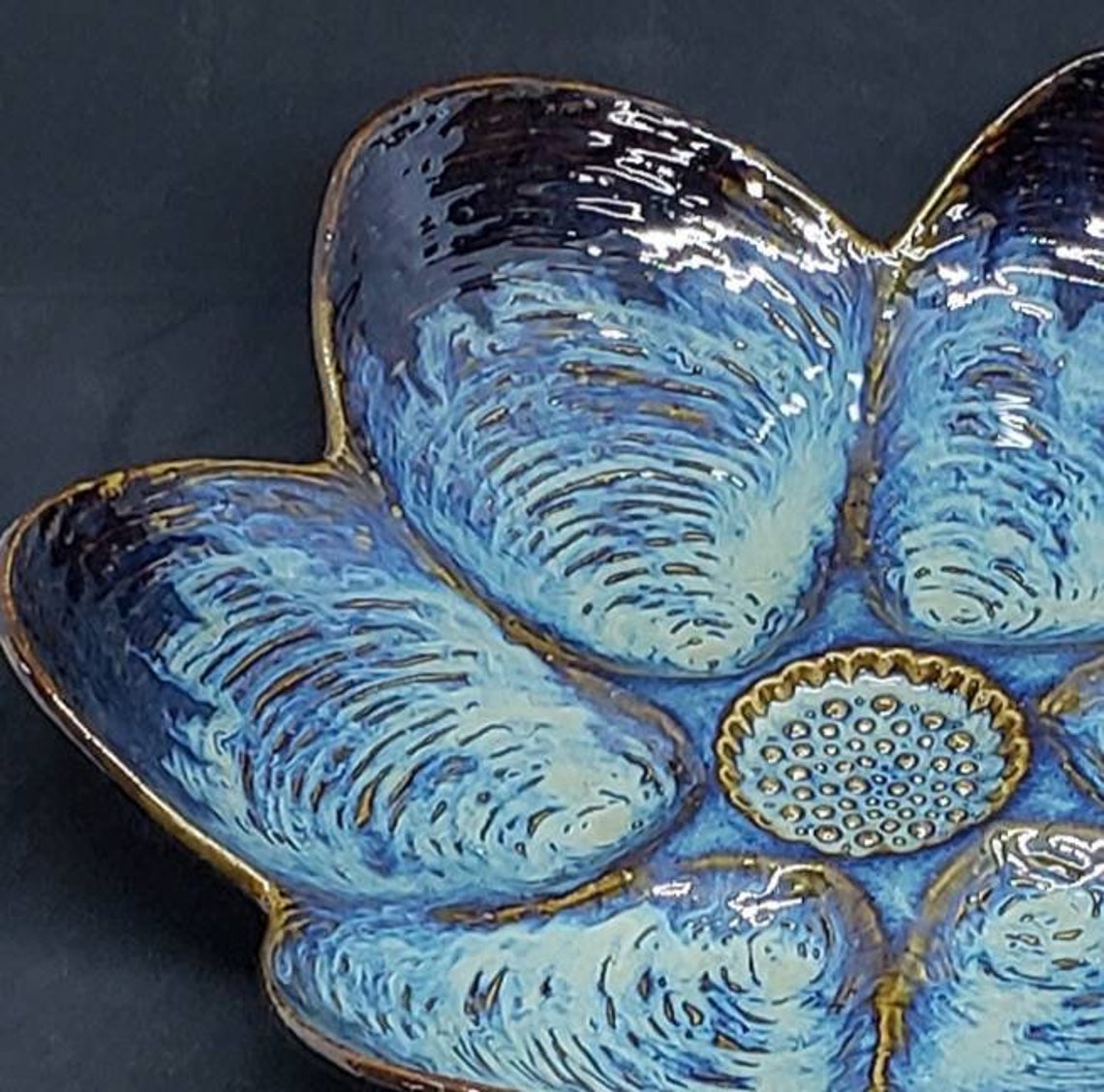 Textured Pottery Bowl With Embossed Shell Pattern Unique Etsy UK