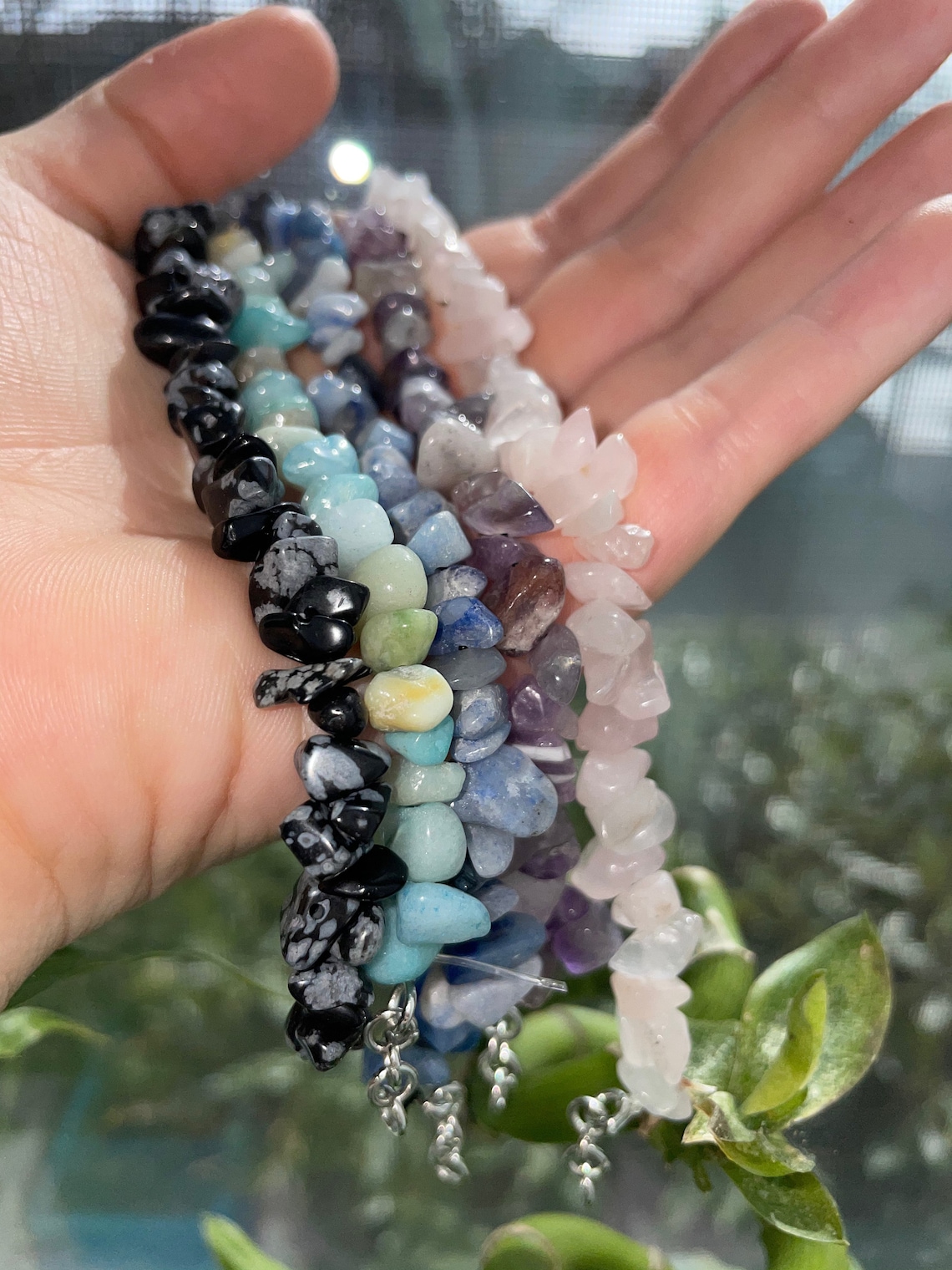 Gemstone & Crystal Bracelets Trendy Aesthetic Hippie Boho Etsy