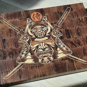 Cnc Vector file prepared for perfect Samurai inlay Cutting board (SVG DXF VECTOR)