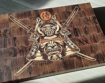 Cnc Vector file prepared for perfect Samurai inlay Cutting board (SVG DXF VECTOR)