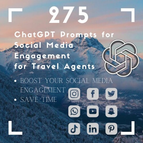 275 ChatGPT Prompts for Social Media Engagement | TikTok | Facebook | Pinterest | Twitter | Instagram | Instant Access | Copy and Paste