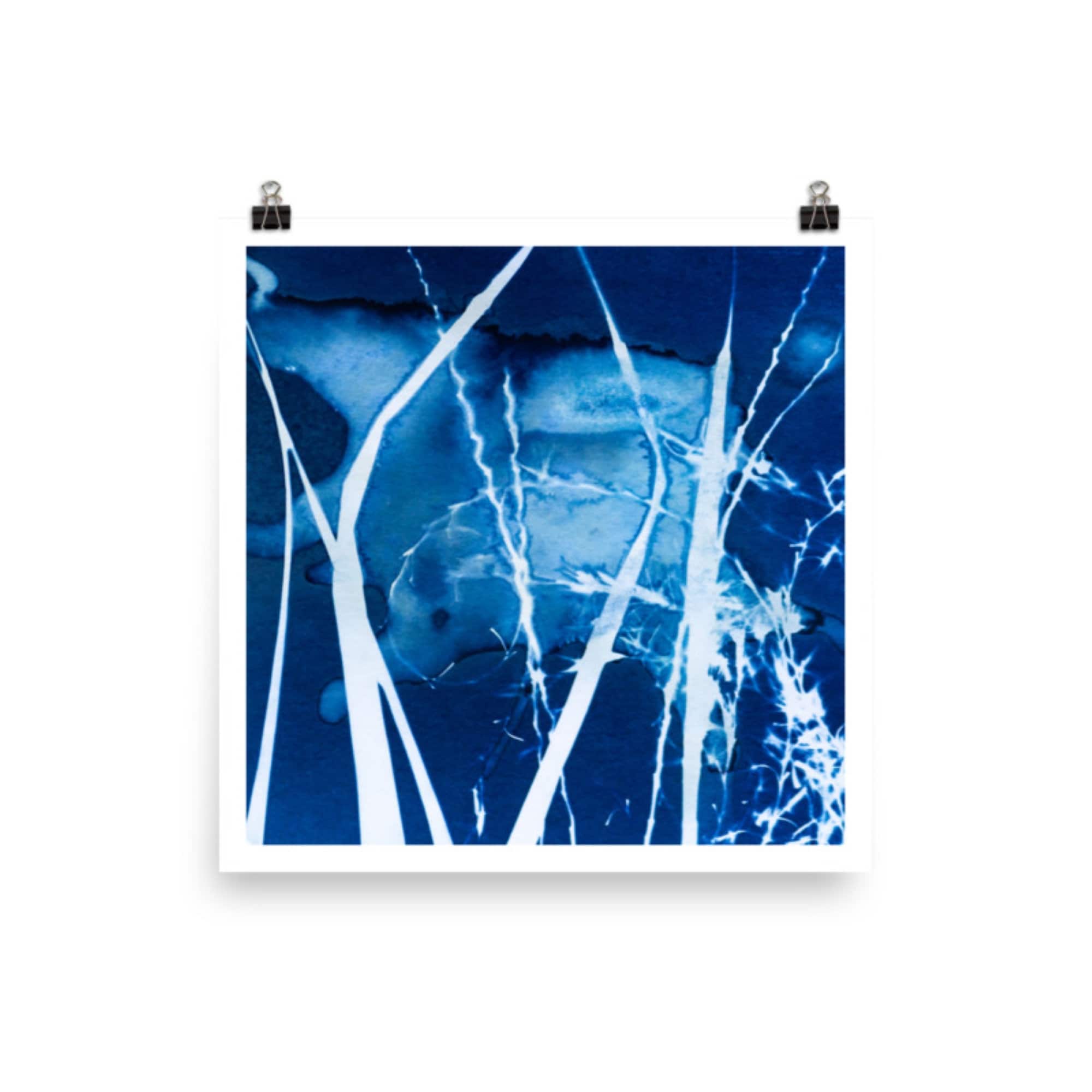 Digital Art Abstract Cyanotype Art Print Digital Download Etsy