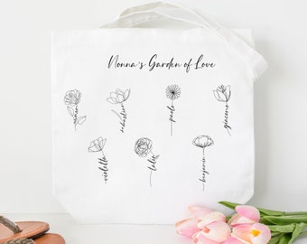 Grandma's, Nonna's, Yaya's Garden of Love tote bag