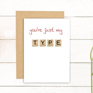 Je bent gewoon mijn type Valentijnsdagkaart