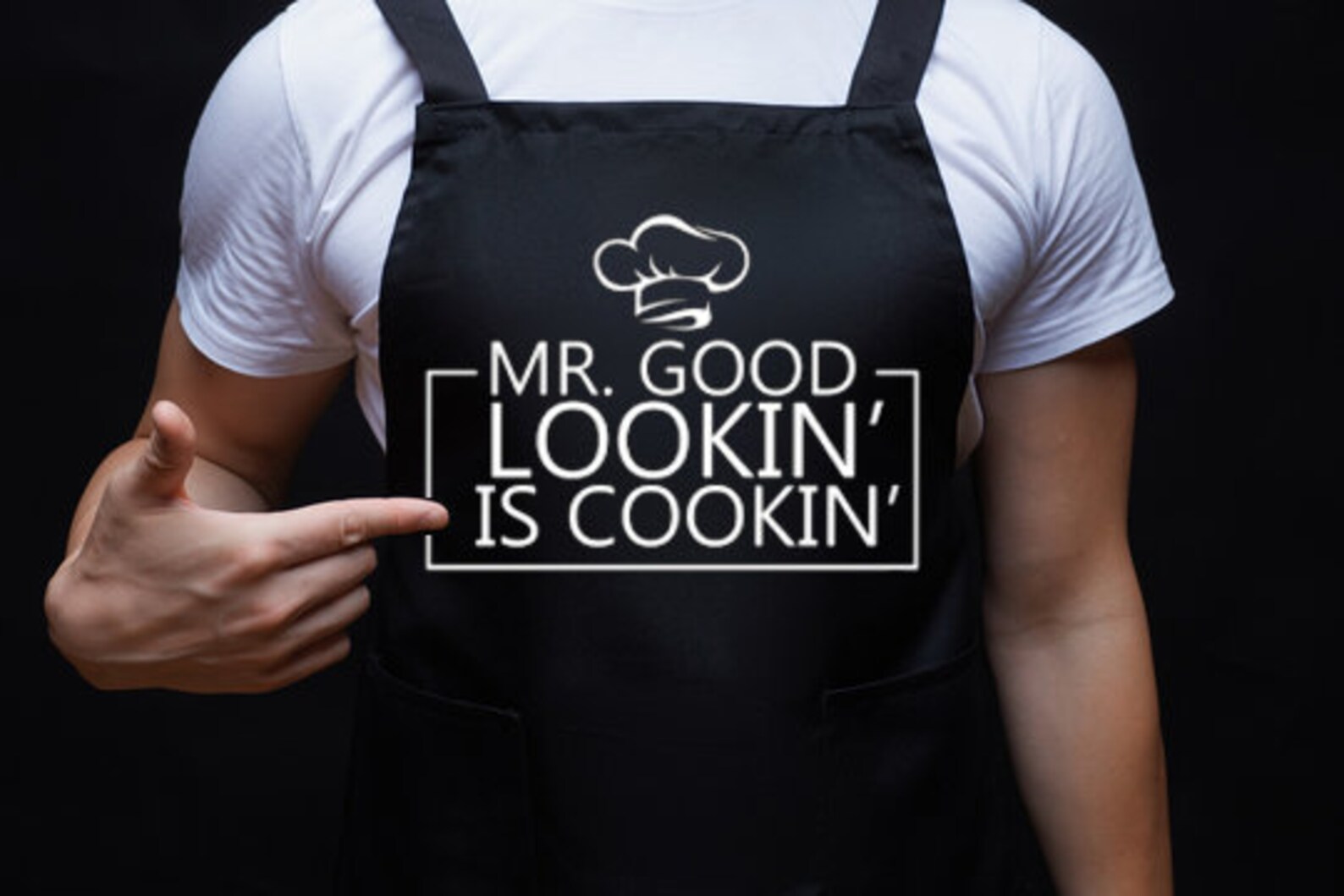 Mr Good Looking Is Cooking Schild