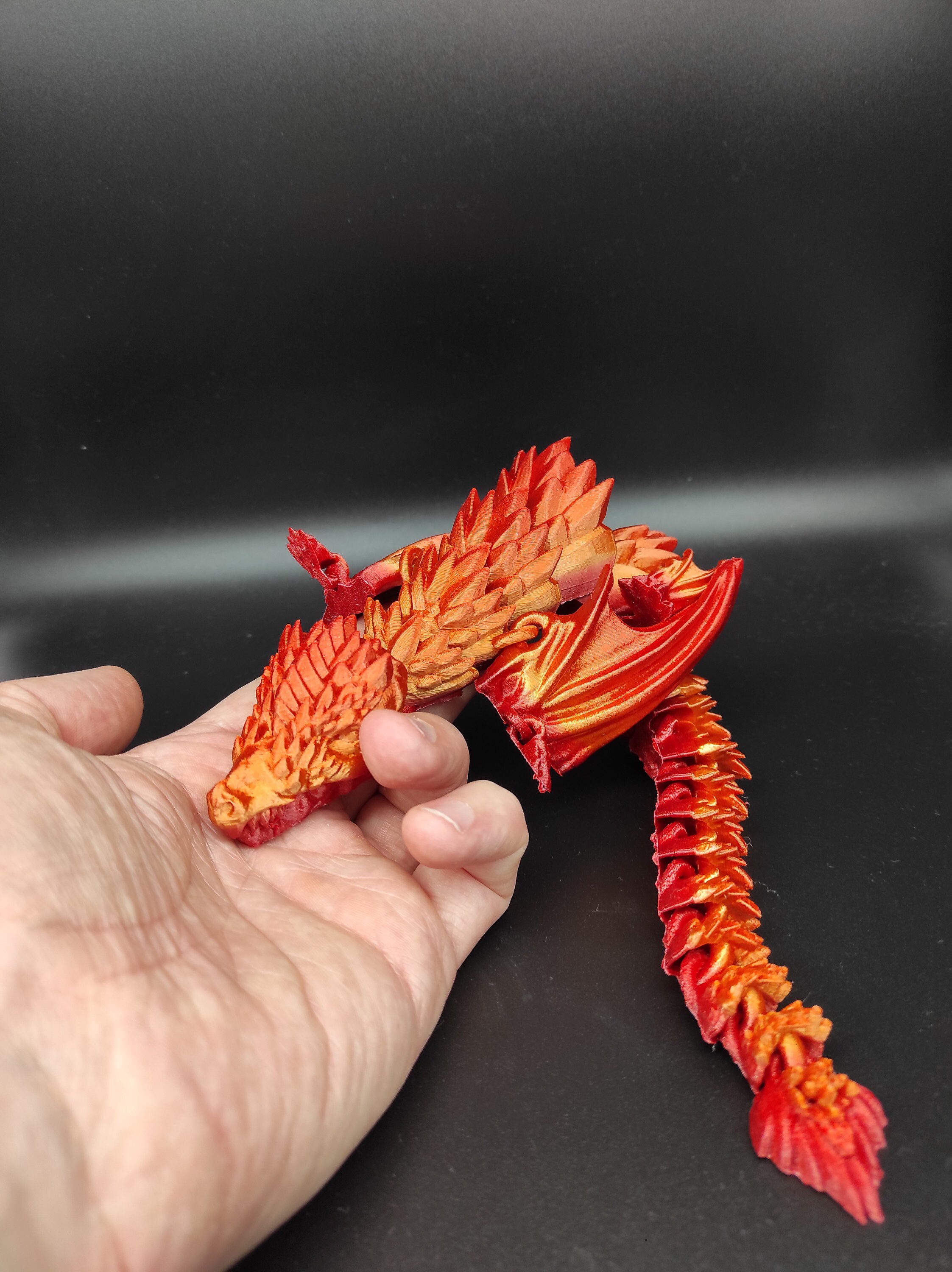 3D Printed Articulated Dragon, The Mystical Crystal Dragon