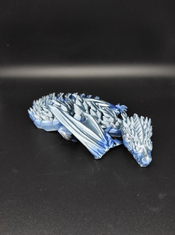 3D Printed Articulated Dragon, The Mystical Crystal Dragon