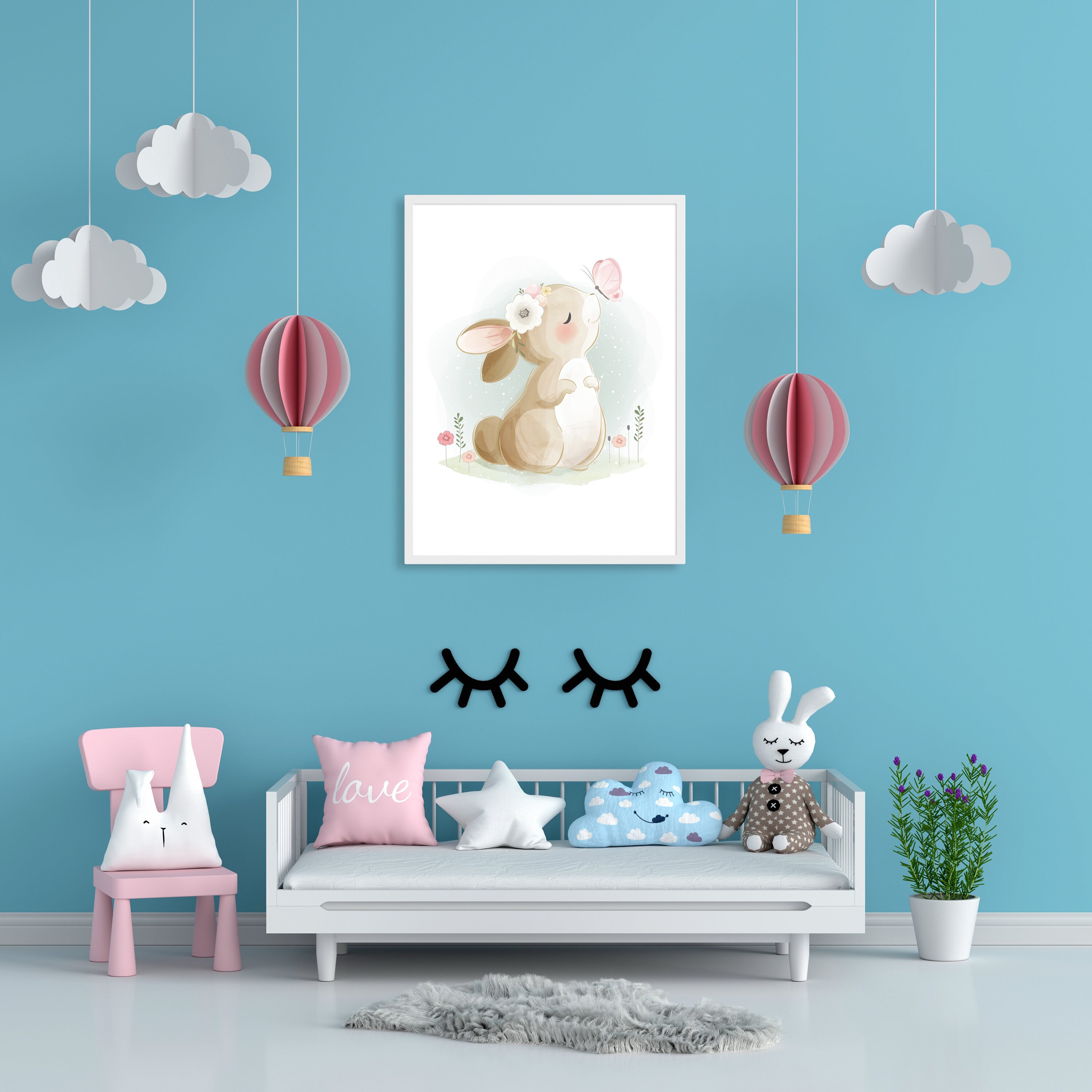 Nursery Personalised Frame Nursery Print Pastel prints Etsy