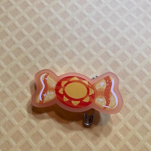 Happy Sunny Daycare Attendant Sundrop Candy frosted Acrylic Pin