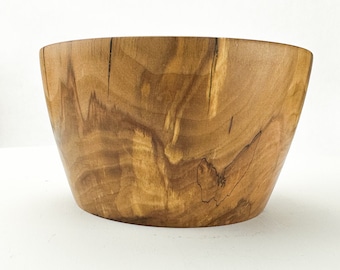 Hand-Turned Apple Wood Bowl