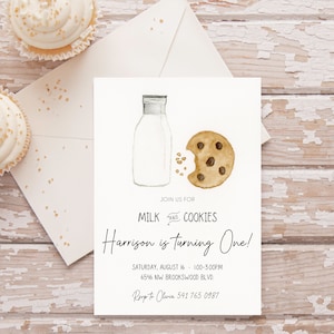 Customizable cookie birthday invitation - digital copy
