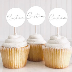 Custom cupcake toppers - digital copy