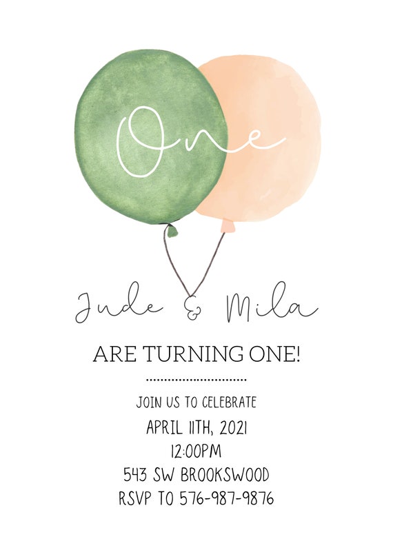 Custom Printed Balloon Invitations