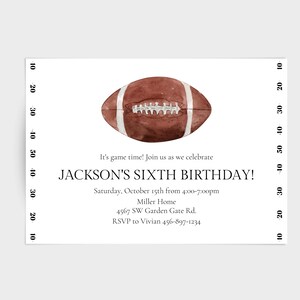 Customizable football birthday invitation, tailgate invitation, beer and football, game day invitation, football invitation, sports invite