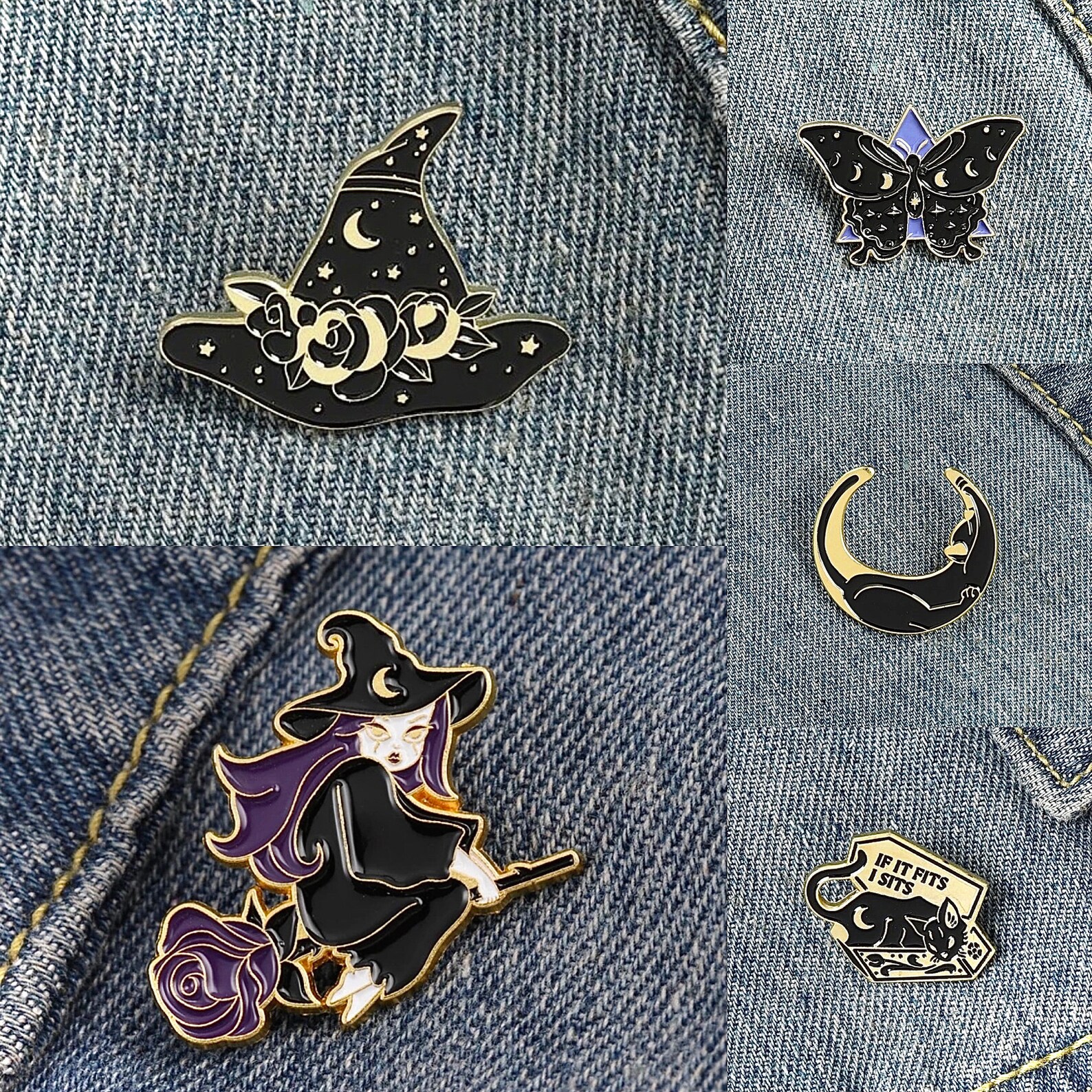Gothic Enamel Pin Various Designs | Etsy