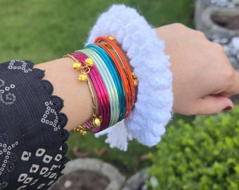 Handmade Crochet Jasmine Gajra | Traditional Indian Hair Accessory, Wristlet Bracelet | Forever | Wedding | Mayo |Mehendi