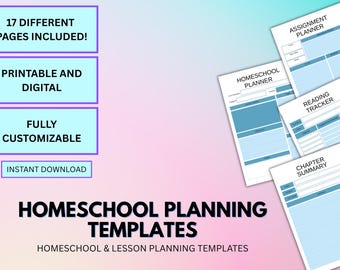 Homeschool Planner Bundle: Student & Group Project Templates