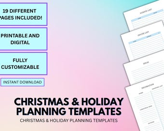 Christmas Planner Bundle: Holiday Guest Lists, Gift Lists