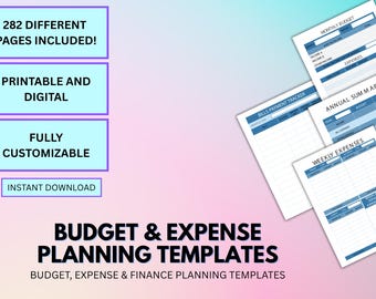 Monthly Budget Planner: Income, Expenses, Bills Tracker (Digital Download)