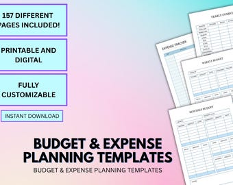 Budget Planner Template: Weekly & Monthly Expense Tracker
