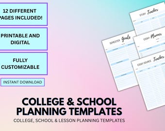College Planner Bundle: Digital Academic Organizer