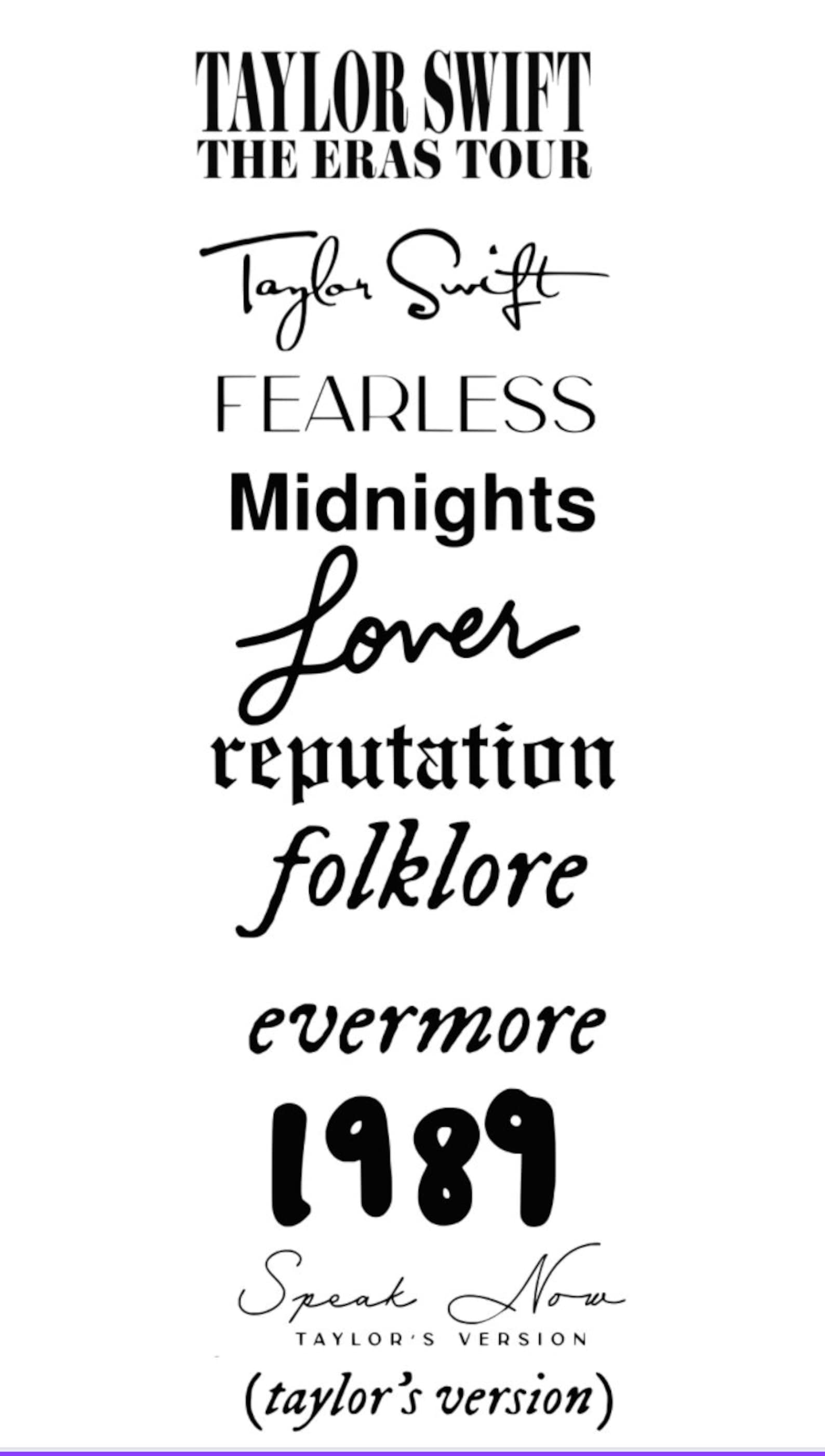 Taylor Swift Era's Tour SVG - Etsy