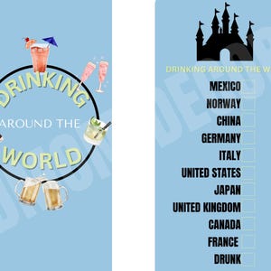 Afdrukbare pdf-bestand Drinking Around the World-paspoort