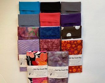 Wielorazowa torba na przekąski, ekologiczna torebka na żywność z wyściółką winylową