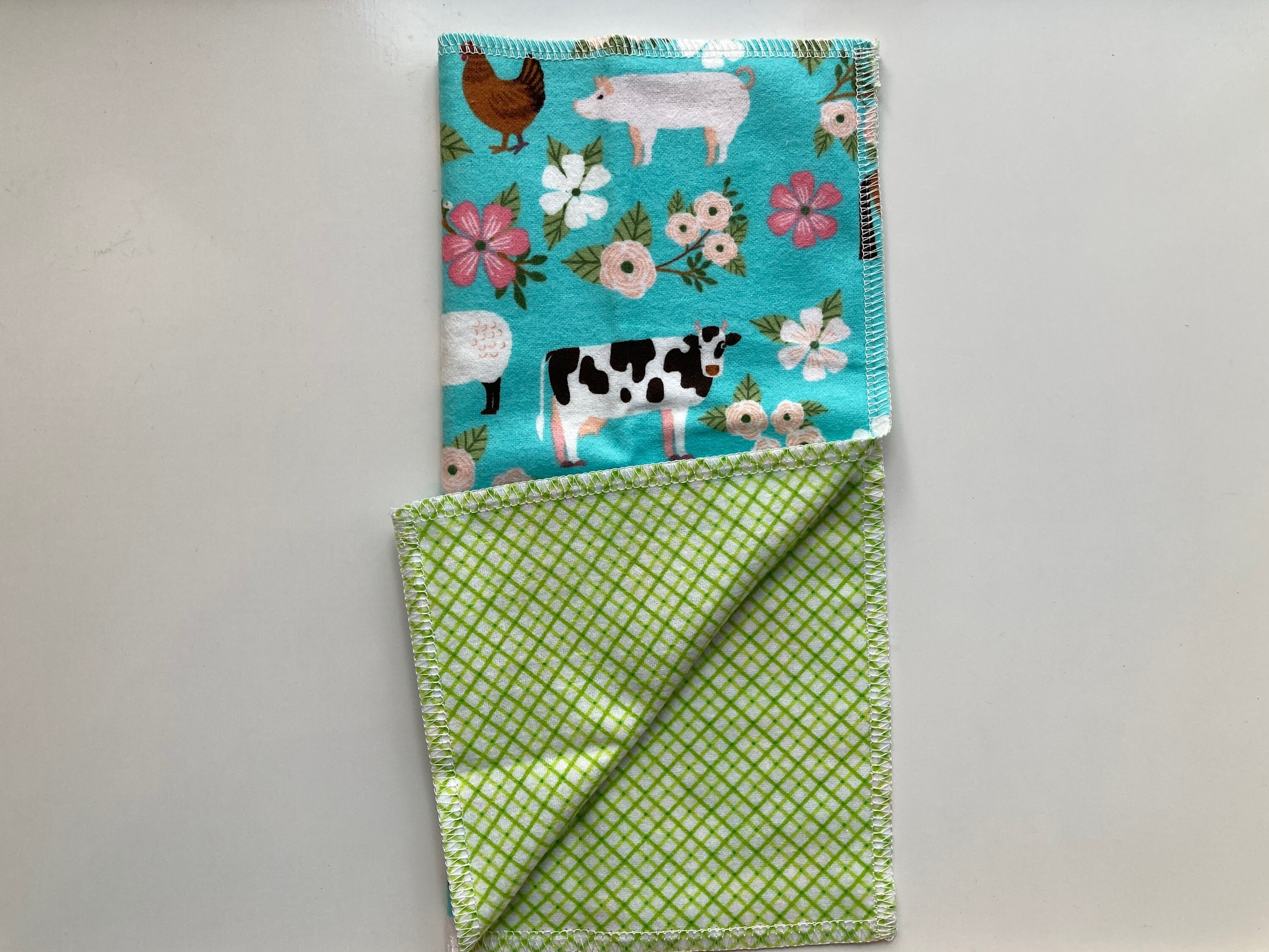 Cotton flannel napkins. Set of 6 napkins in assorted prints. 2 Etsy