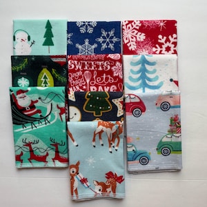 Single-ply Christmas napkins. Set of 10 assorted prints