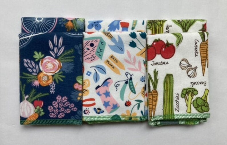 2 Ply Cotton Reusable Napkins. Set of 6. Free Shipping Etsy