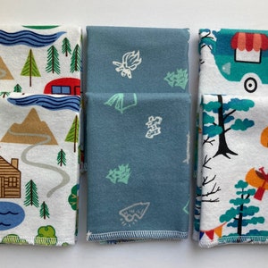 Camping life 2- ply cotton napkins. Set of 6.