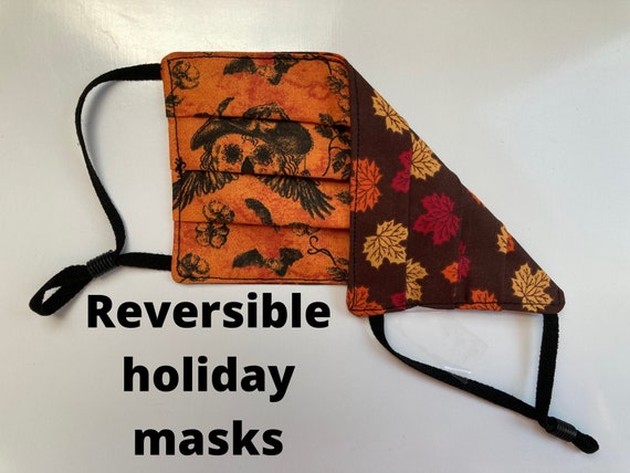 Reversible! Handmade Many Prints to choose from FACE MASK- SEASONAL/HOLIDAY 