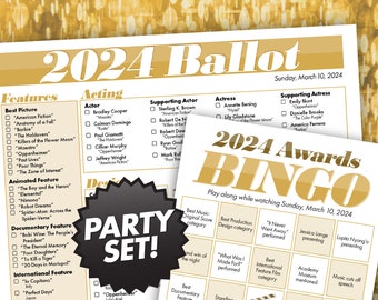 Set Party de remise des prix 2024 : bulletin de vote et cartes de BINGO