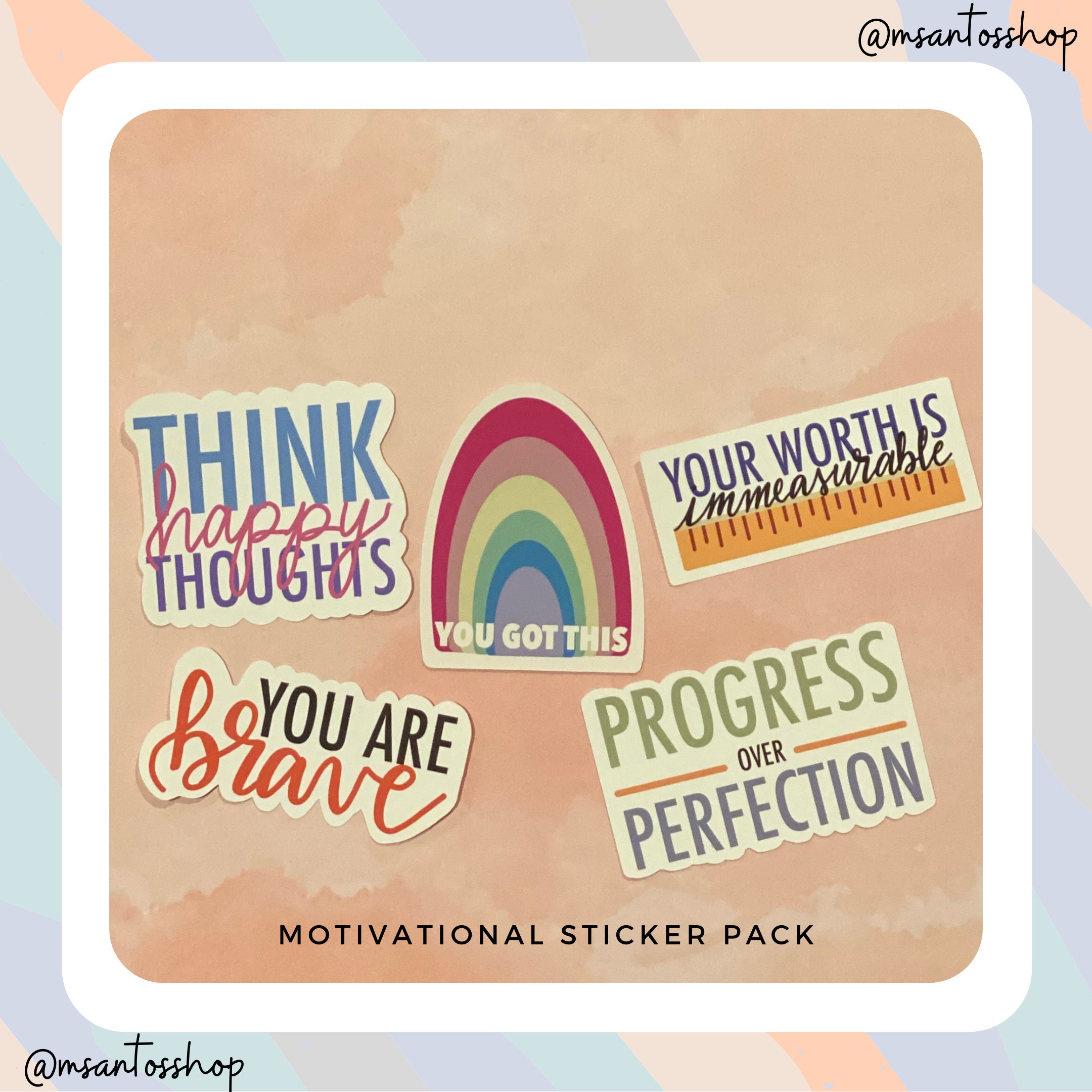 motivational sticker pack inspiration positive gifts etsy