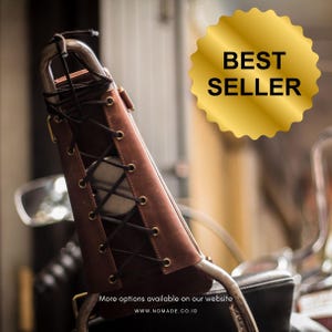 1 zweites handgefertigtes Leder Sissy Bar Polster, Chopper Bobber Rückenlehne, original design