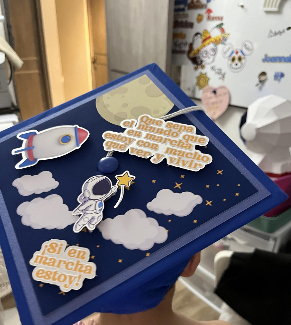 Space Graduation Theme Personalized Space Graduation Cap Topper – Astronaut & Rocket Theme - Etsy