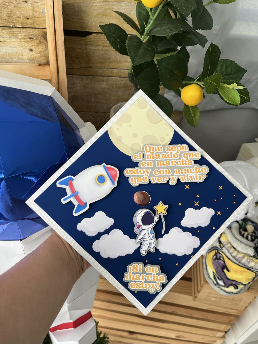 Personalized Space Graduation Cap Topper – Astronaut & Rocket Theme - Etsy