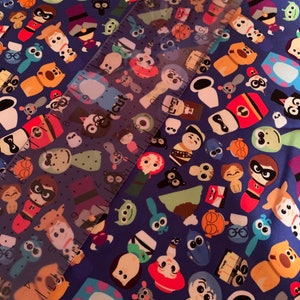 9x14 Tumbler Cotton Spandex Knit Fabric Cut Small Crafts - Magical Characters Inspired