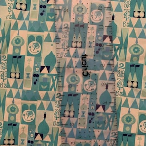 9x14 Tumbler 100% Cotton  Fabric Cut Small Crafts - It's a Small World #2 Inspired Woven