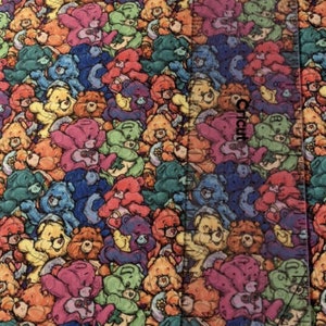 9x14 Tumbler 100% Cotton  Fabric Cut Small Crafts - Care Bears Inspired Woven